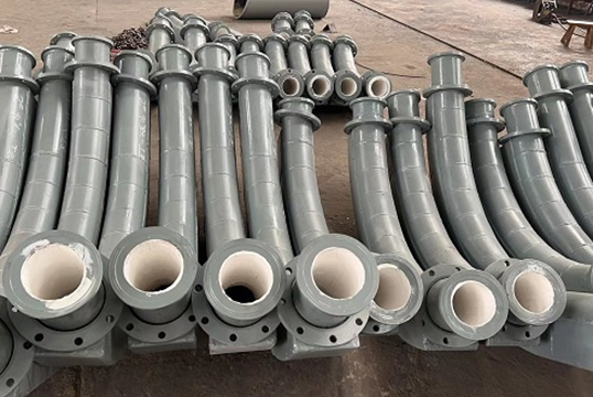 背包陶瓷贴片耐磨弯头是什么样子的？