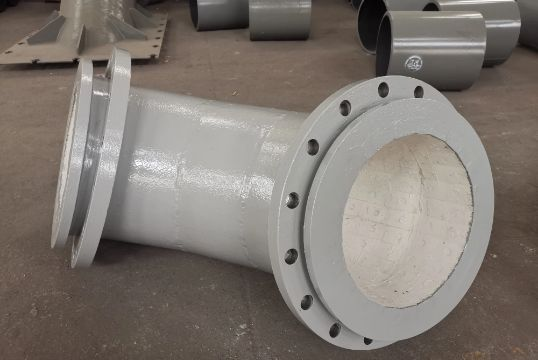 除尘灰件90°内衬陶瓷耐磨弯头有什么用处
