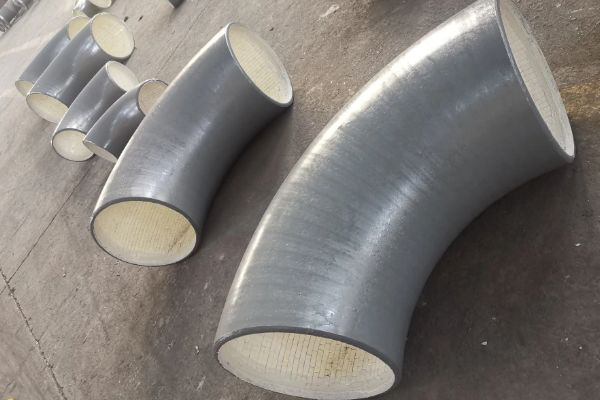 除尘装备管道主风管弯头耐磨陶瓷内衬